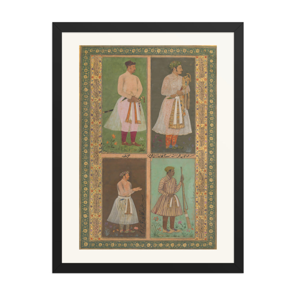 Four Portraits from the Shah Jahan Album — Restored Mughal Wall Art — view 4