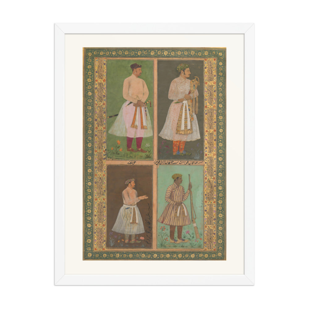 Four Portraits from the Shah Jahan Album — Restored Mughal Wall Art — view 6