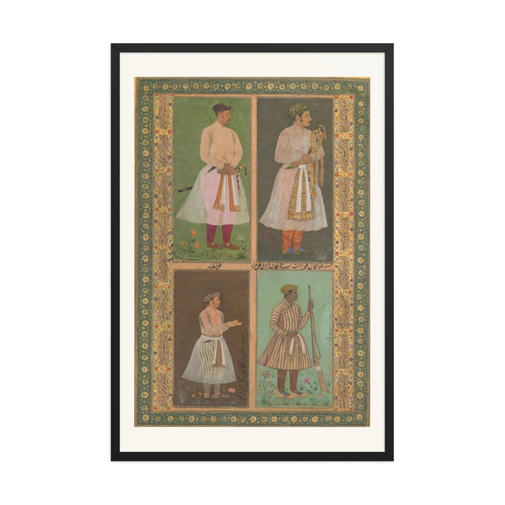Four Portraits from the Shah Jahan Album — Restored Mughal Wall Art — view 7