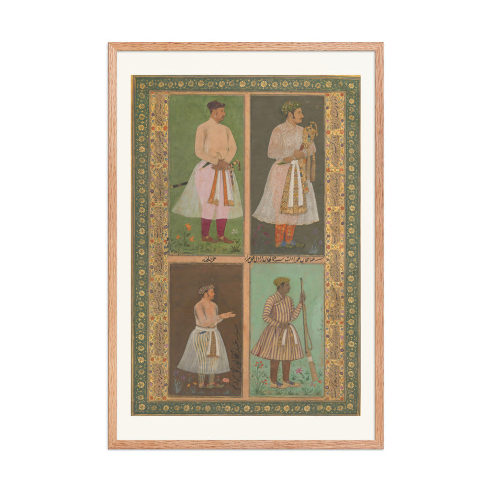 Four Portraits from the Shah Jahan Album — Restored Mughal Wall Art — view 8