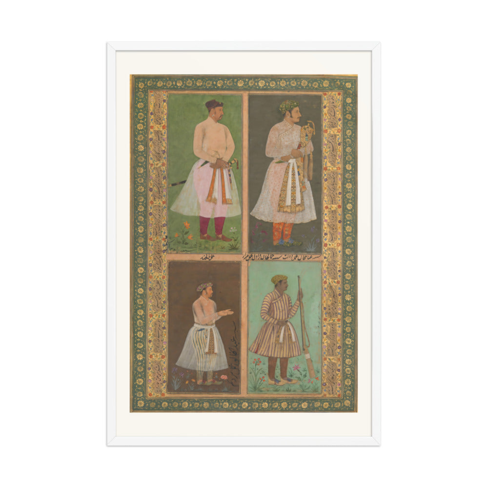 Four Portraits from the Shah Jahan Album — Restored Mughal Wall Art — view 9