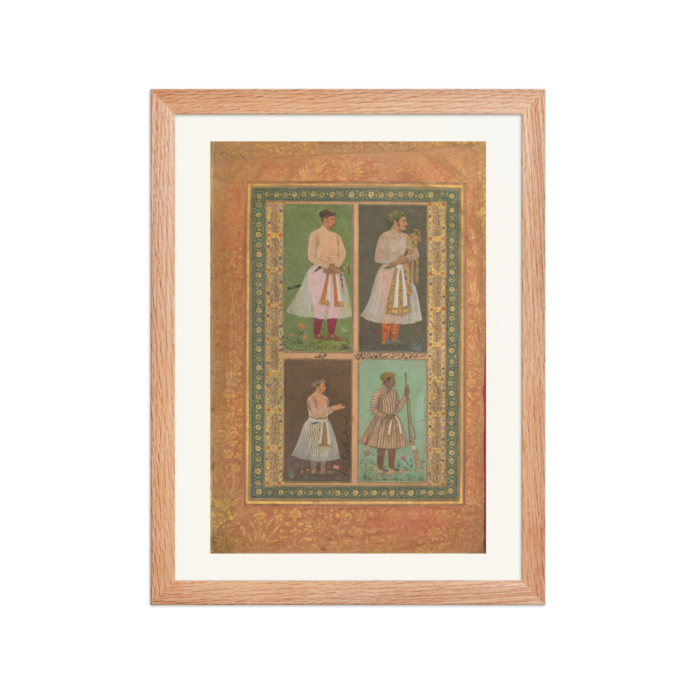 Four Portraits from the Shah Jahan Album — Restored Mughal Wall Art — view 4