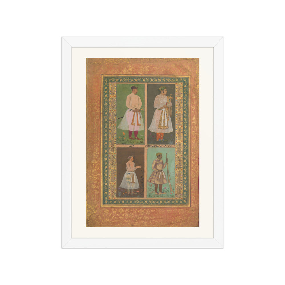 Four Portraits from the Shah Jahan Album — Restored Mughal Wall Art — view 6