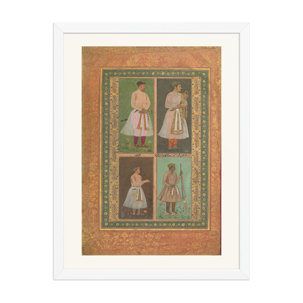 Four Portraits from the Shah Jahan Album — Restored Mughal Wall Art — view 5
