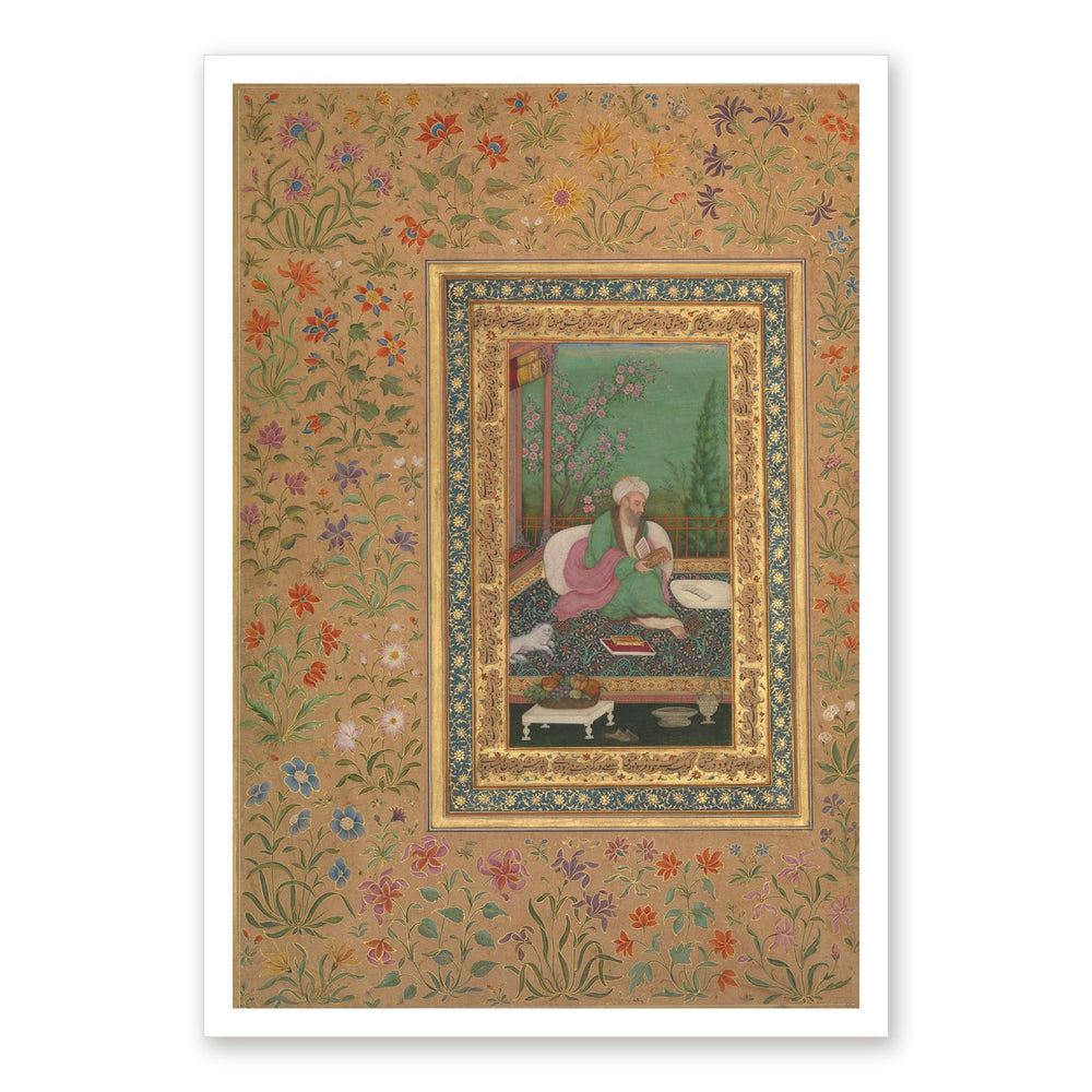 Haji Husain Bukhari — Folio from the Shah Jahan Album | Restored Mughal Wall Art — view 7