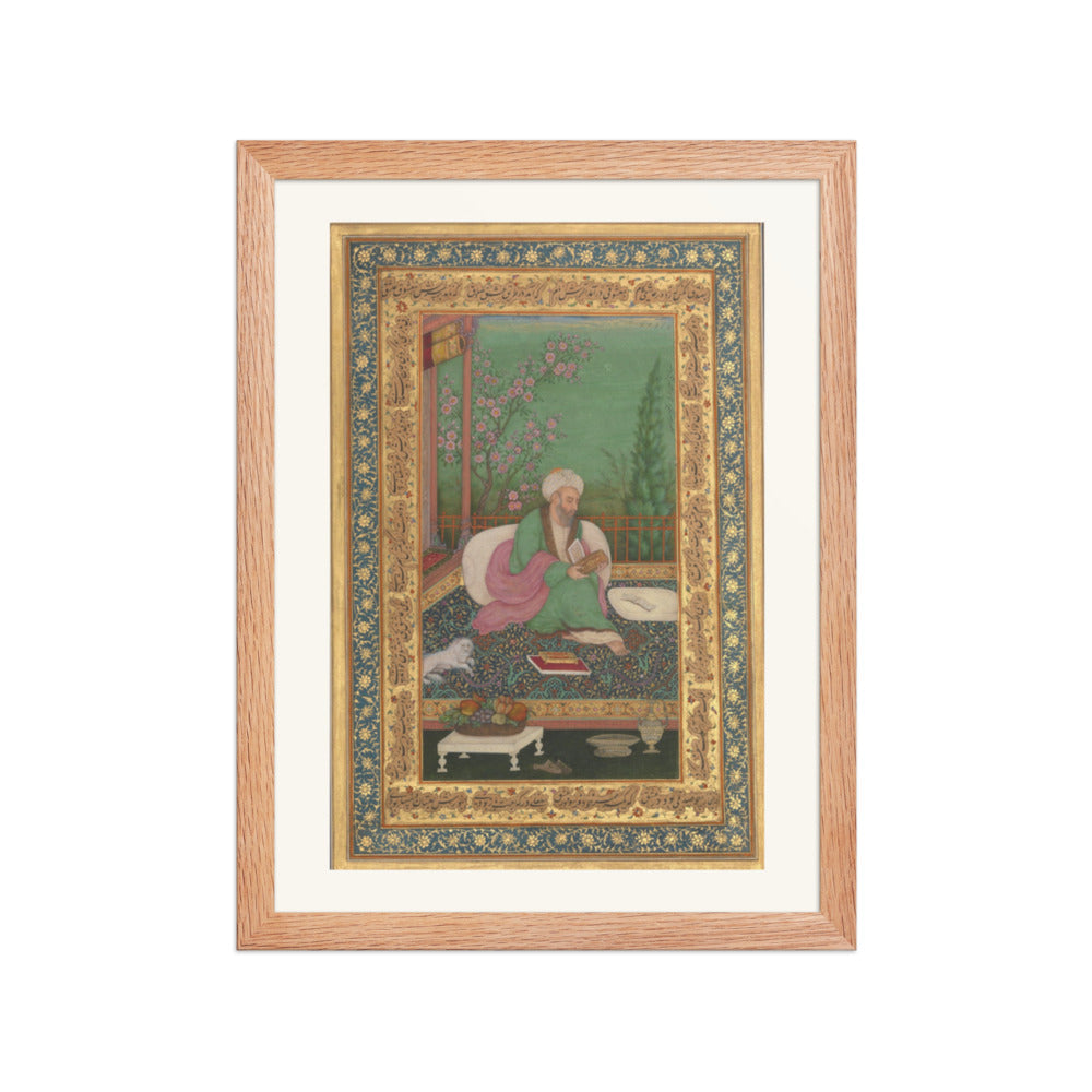 Haji Husain Bukhari — Folio from the Shah Jahan Album | Restored Mughal Wall Art — view 2