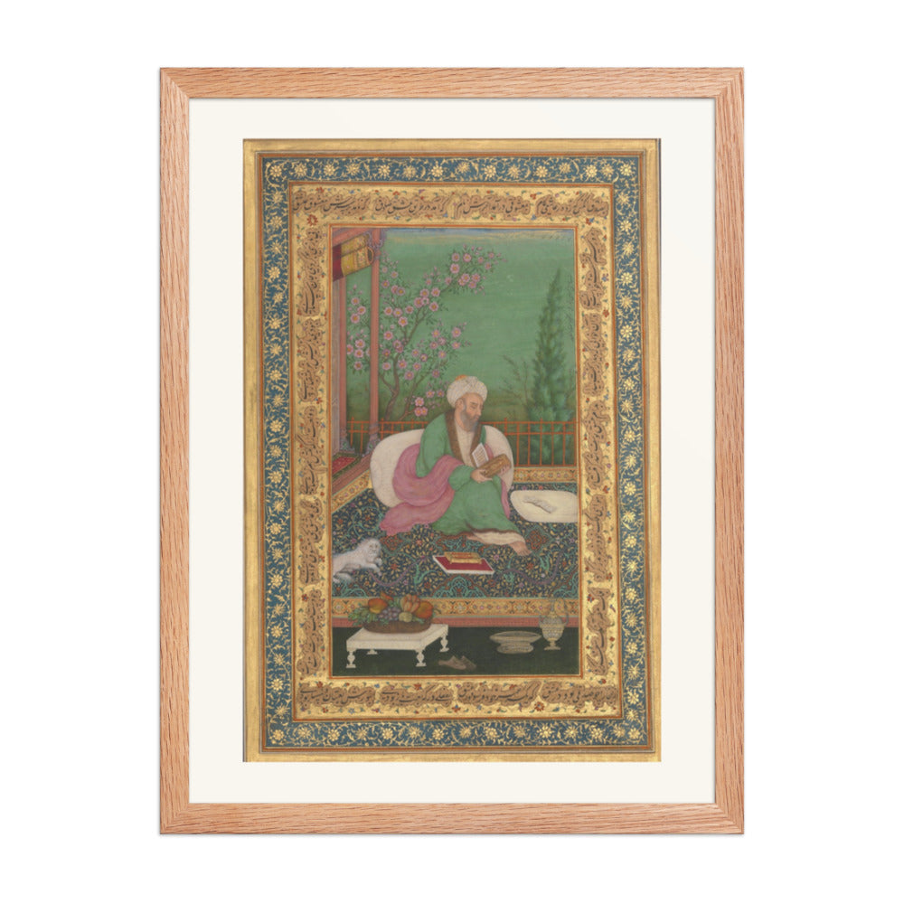 Haji Husain Bukhari — Folio from the Shah Jahan Album | Restored Mughal Wall Art — view 5