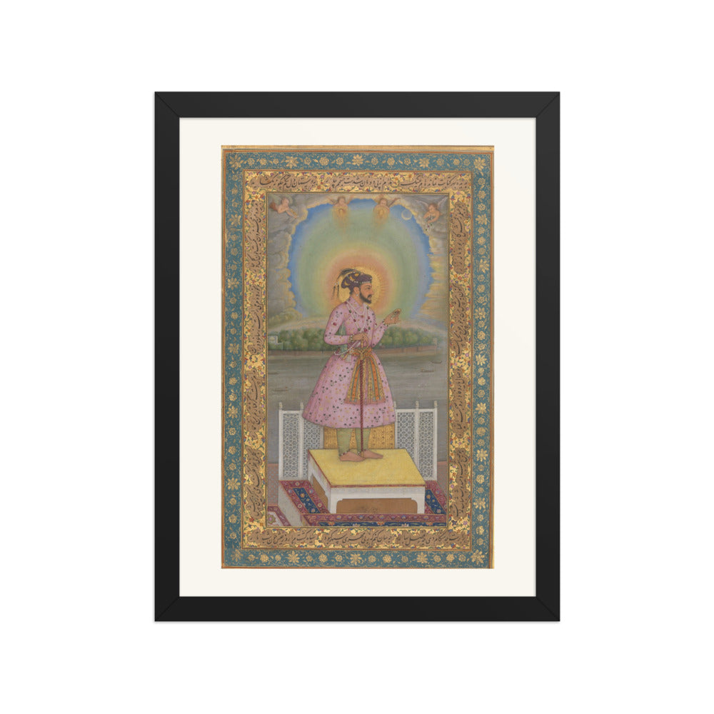 Shah Jahan on a Terrace, Holding a Pendant Set With His Portrait — Folio from the Shah Jahan Album — view 2