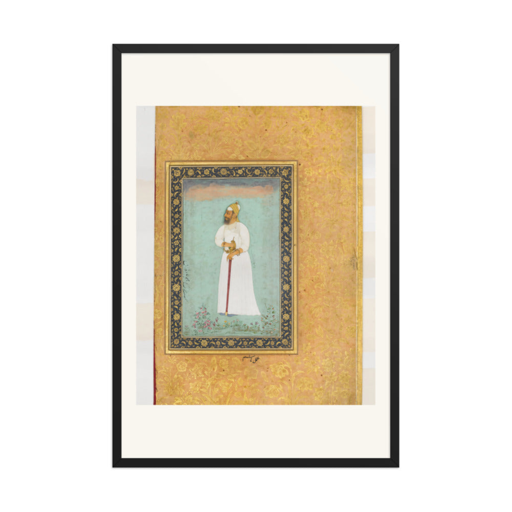 Portrait of Ibrahim 'Adil Shah II of Bijapur | Restored Mughal Wall Art — view 8