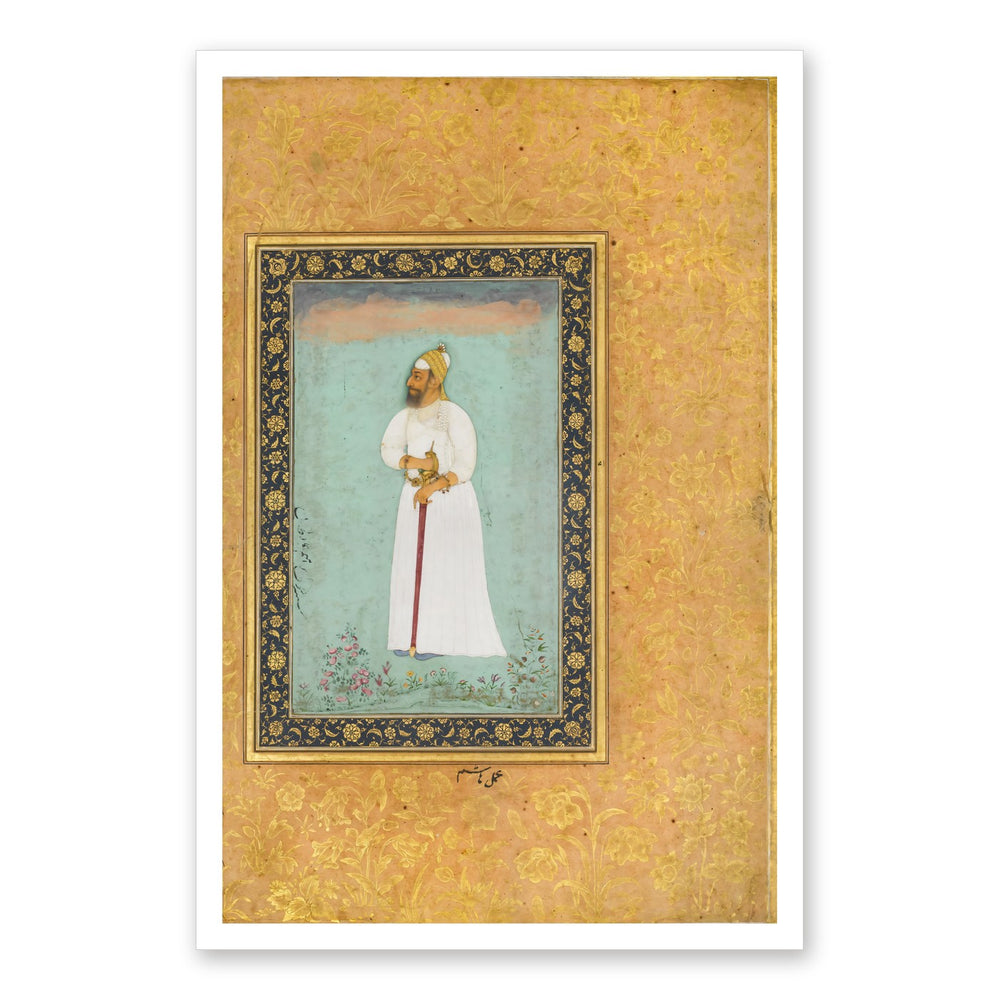 Portrait of Ibrahim 'Adil Shah II of Bijapur | Restored Mughal Wall Art — view 7