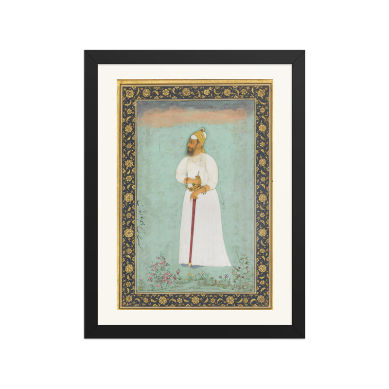Portrait of Ibrahim 'Adil Shah II of Bijapur | Restored Mughal Wall Art