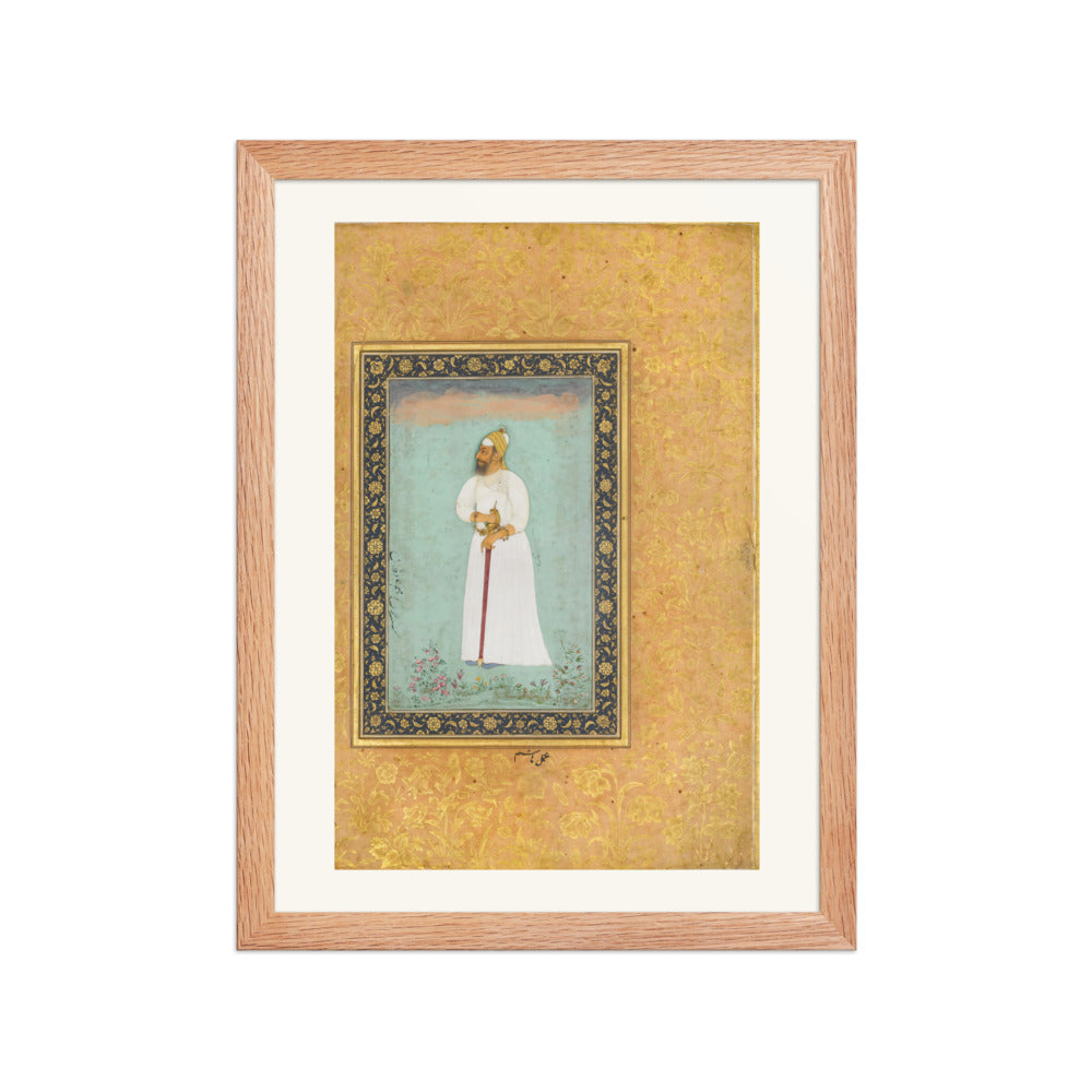 Portrait of Ibrahim 'Adil Shah II of Bijapur | Restored Mughal Wall Art — view 4