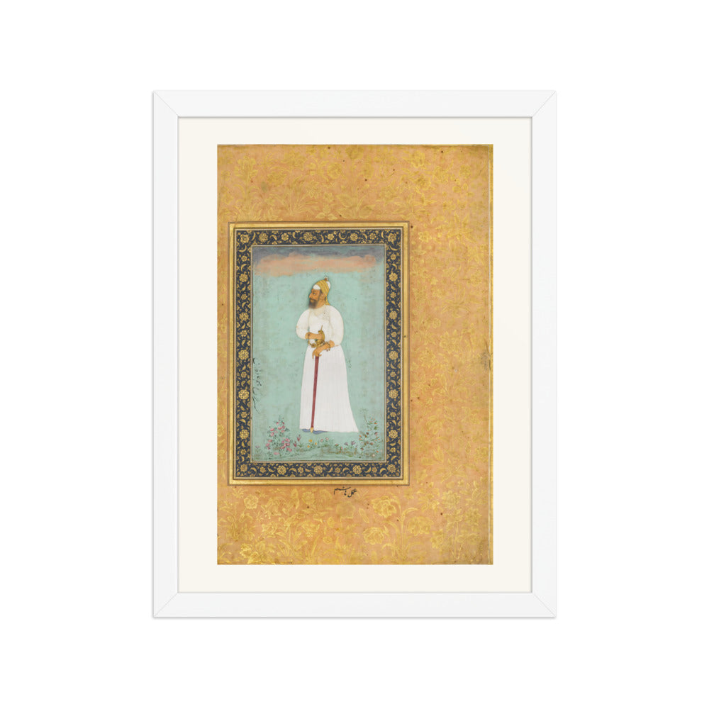 Portrait of Ibrahim 'Adil Shah II of Bijapur | Restored Mughal Wall Art — view 6