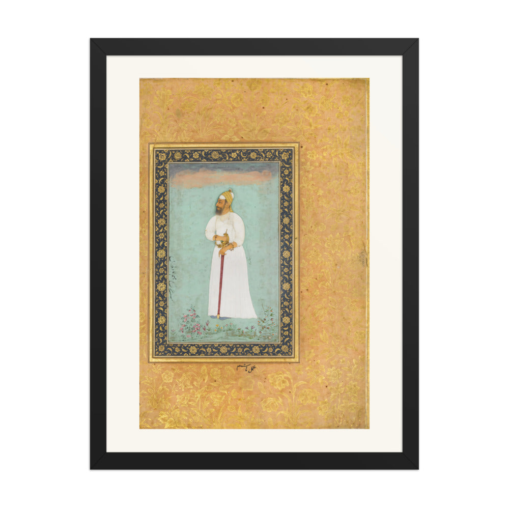 Portrait of Ibrahim 'Adil Shah II of Bijapur | Restored Mughal Wall Art — view 1