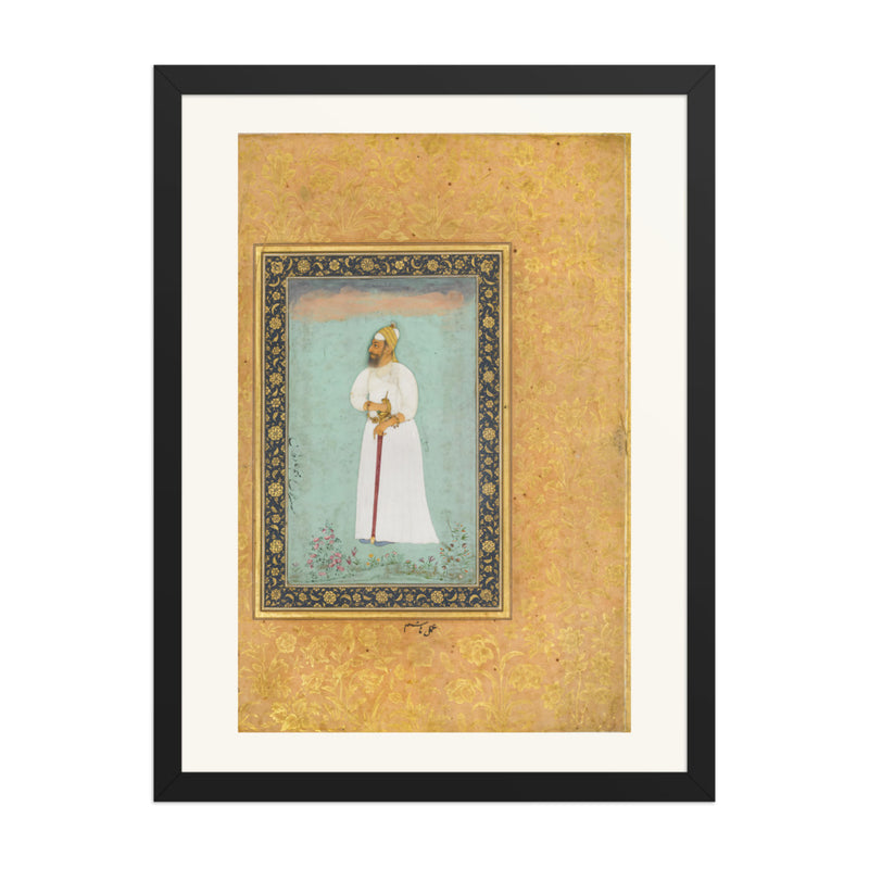 Portrait of Ibrahim 'Adil Shah II of Bijapur | Restored Mughal Wall Art