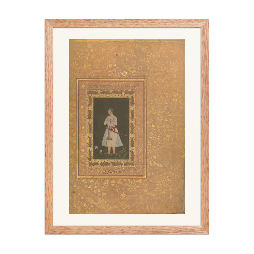 Portrait of Jahangir Beg, Jansipar Khan | Restored Mughal Wall Art — view 3