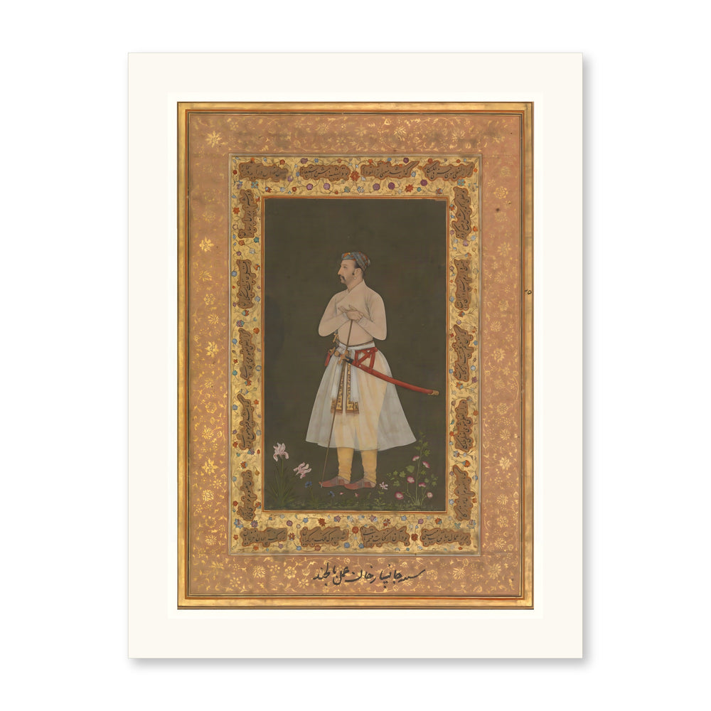 Portrait of Jahangir Beg, Jansipar Khan | Restored Mughal Wall Art — view 10