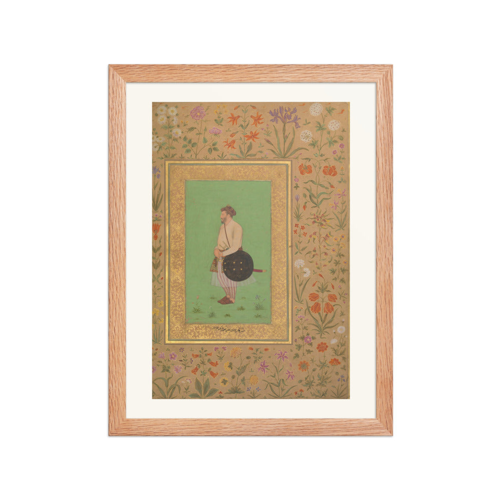 Portrait of Khan Dauran Bahadur Nusrat Jang | Restored Mughal Wall Art — view 4