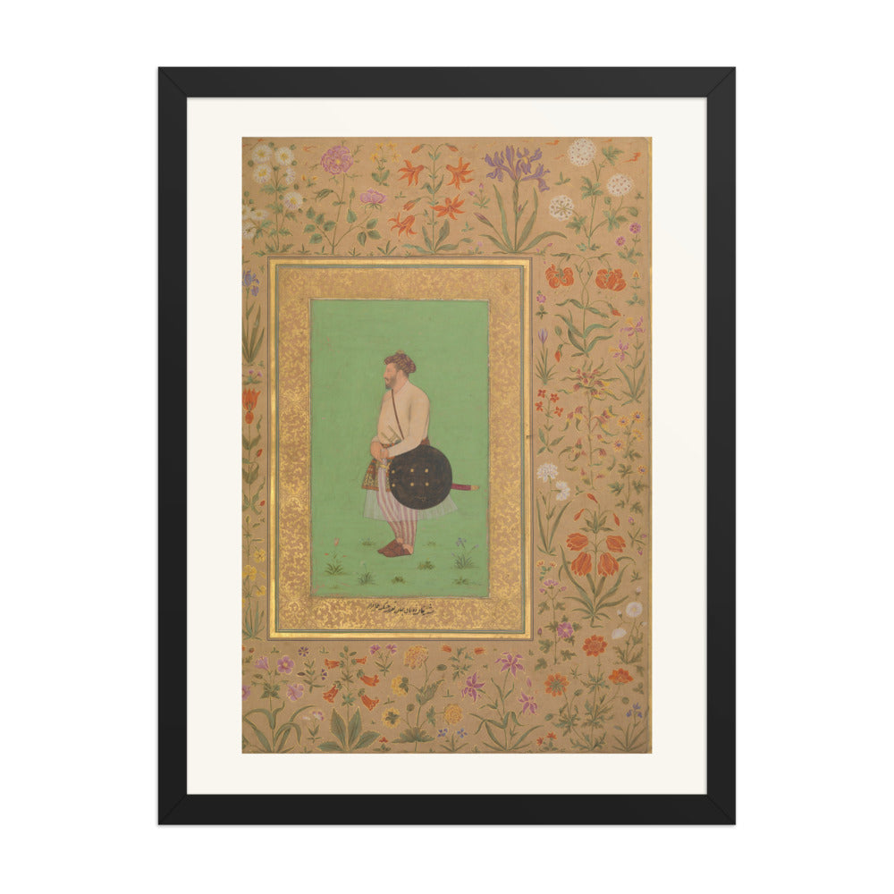 Portrait of Khan Dauran Bahadur Nusrat Jang | Restored Mughal Wall Art — view 1