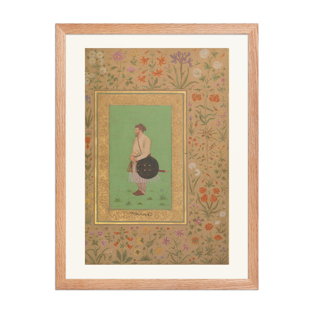 Portrait of Khan Dauran Bahadur Nusrat Jang | Restored Mughal Wall Art — view 3