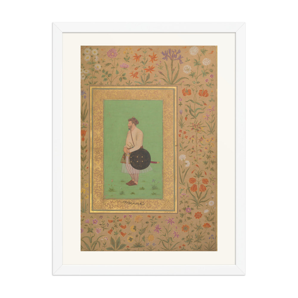 Portrait of Khan Dauran Bahadur Nusrat Jang | Restored Mughal Wall Art — view 5