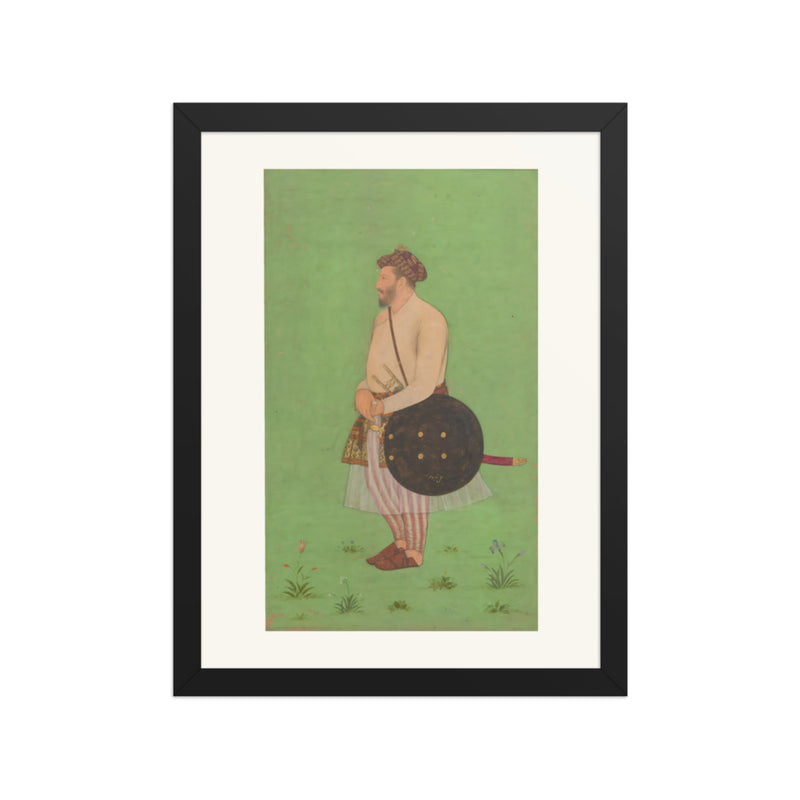 Portrait of Khan Dauran Bahadur Nusrat Jang | Restored Mughal Wall Art