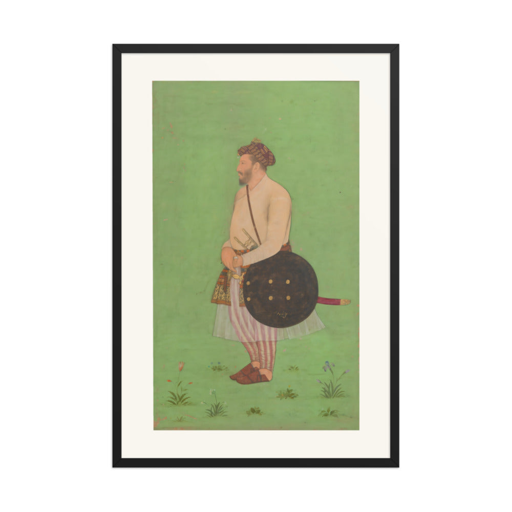 Portrait of Khan Dauran Bahadur Nusrat Jang | Restored Mughal Wall Art — view 7