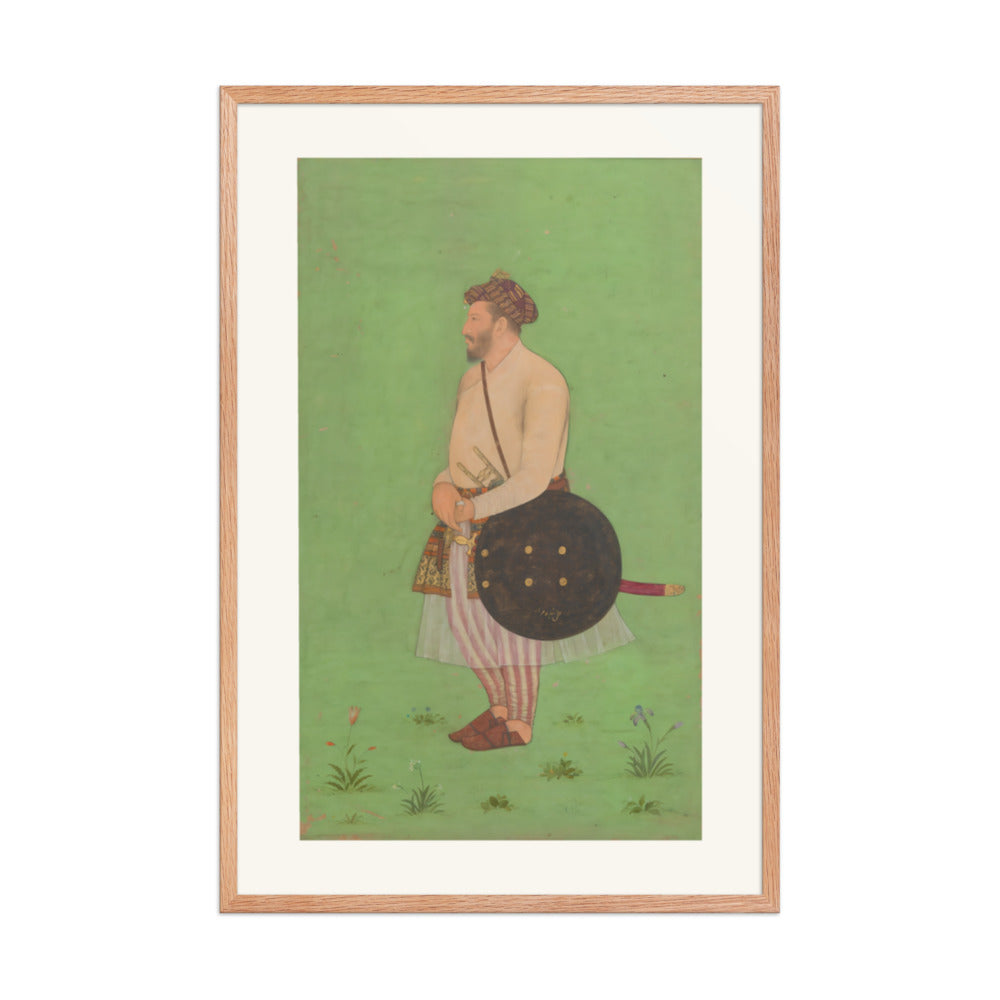 Portrait of Khan Dauran Bahadur Nusrat Jang | Restored Mughal Wall Art — view 8