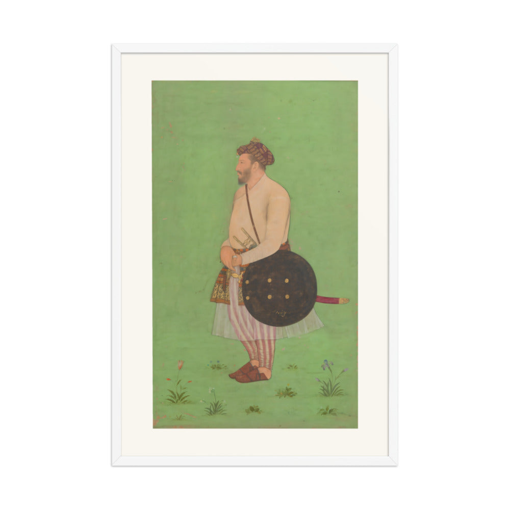 Portrait of Khan Dauran Bahadur Nusrat Jang | Restored Mughal Wall Art — view 9