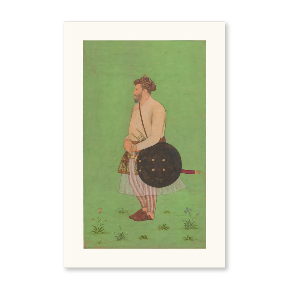 Portrait of Khan Dauran Bahadur Nusrat Jang | Restored Mughal Wall Art — view 10