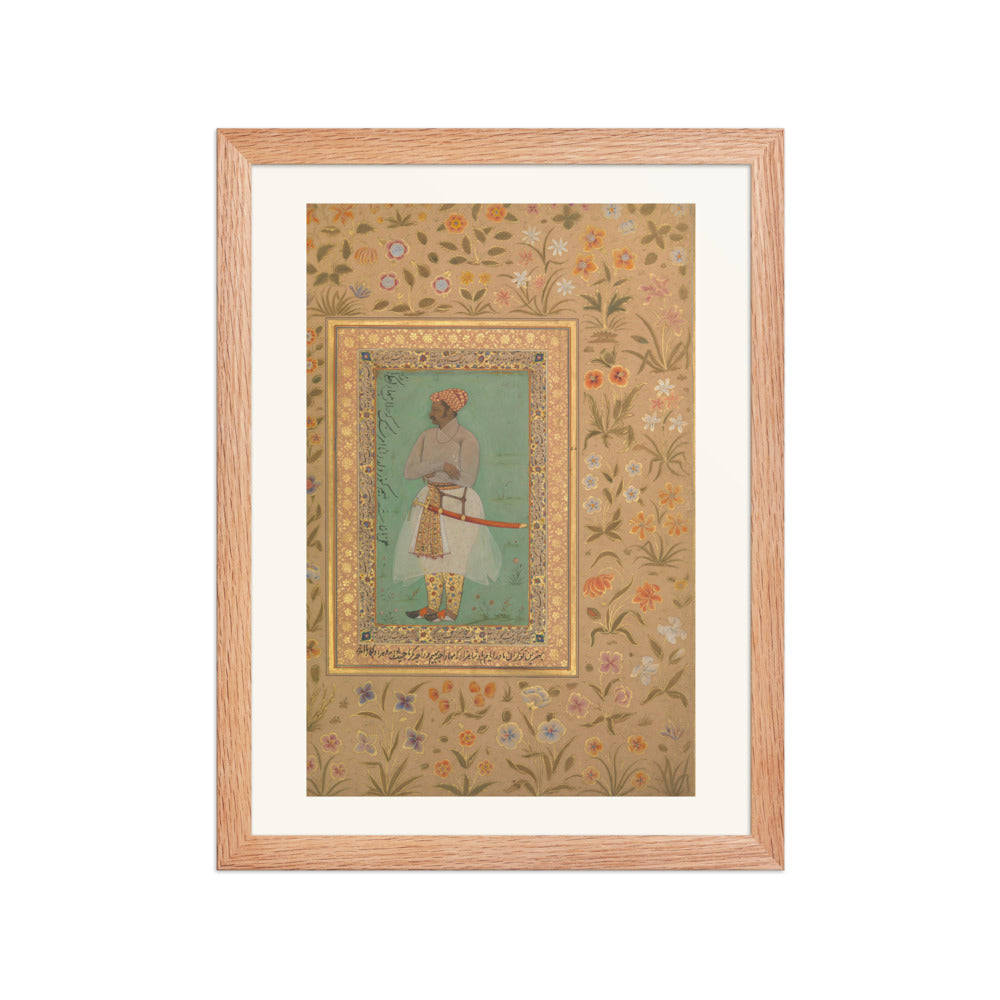 Portrait of Maharaja Bhim Kanwar | Restored Mughal Wall Art — view 4