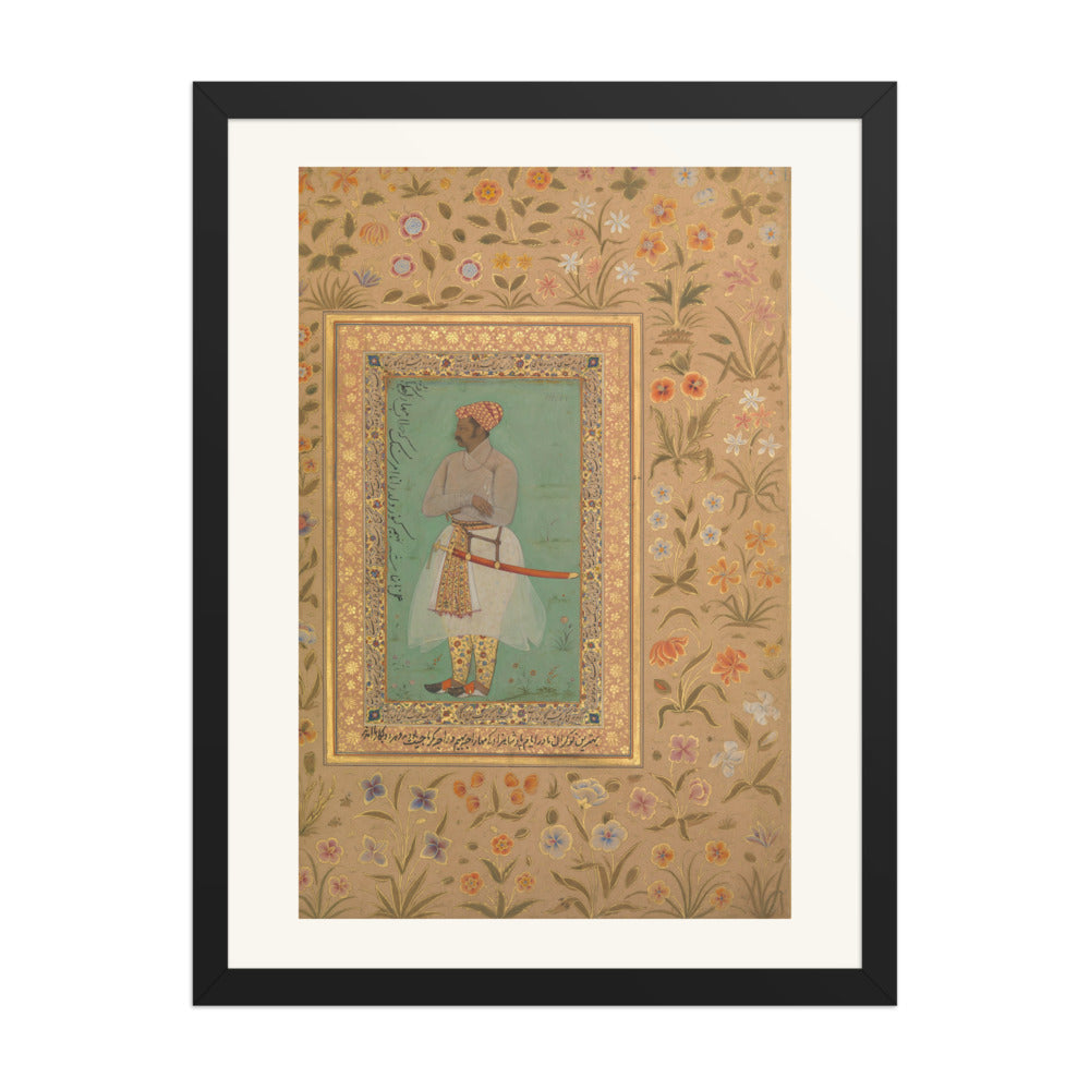 Portrait of Maharaja Bhim Kanwar | Restored Mughal Wall Art — view 1