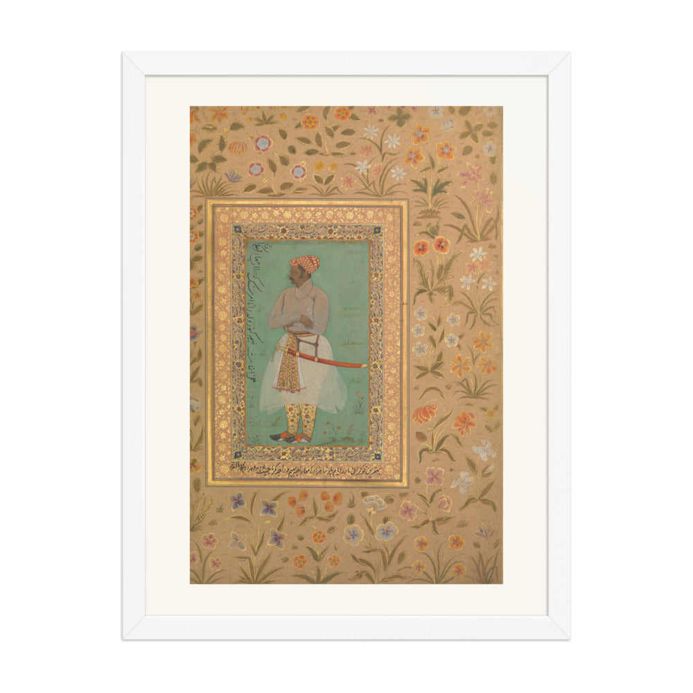 Portrait of Maharaja Bhim Kanwar | Restored Mughal Wall Art — view 5
