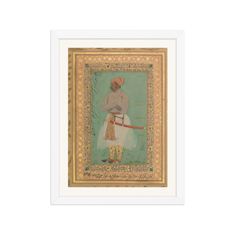Portrait of Maharaja Bhim Kanwar | Restored Mughal Wall Art — view 3