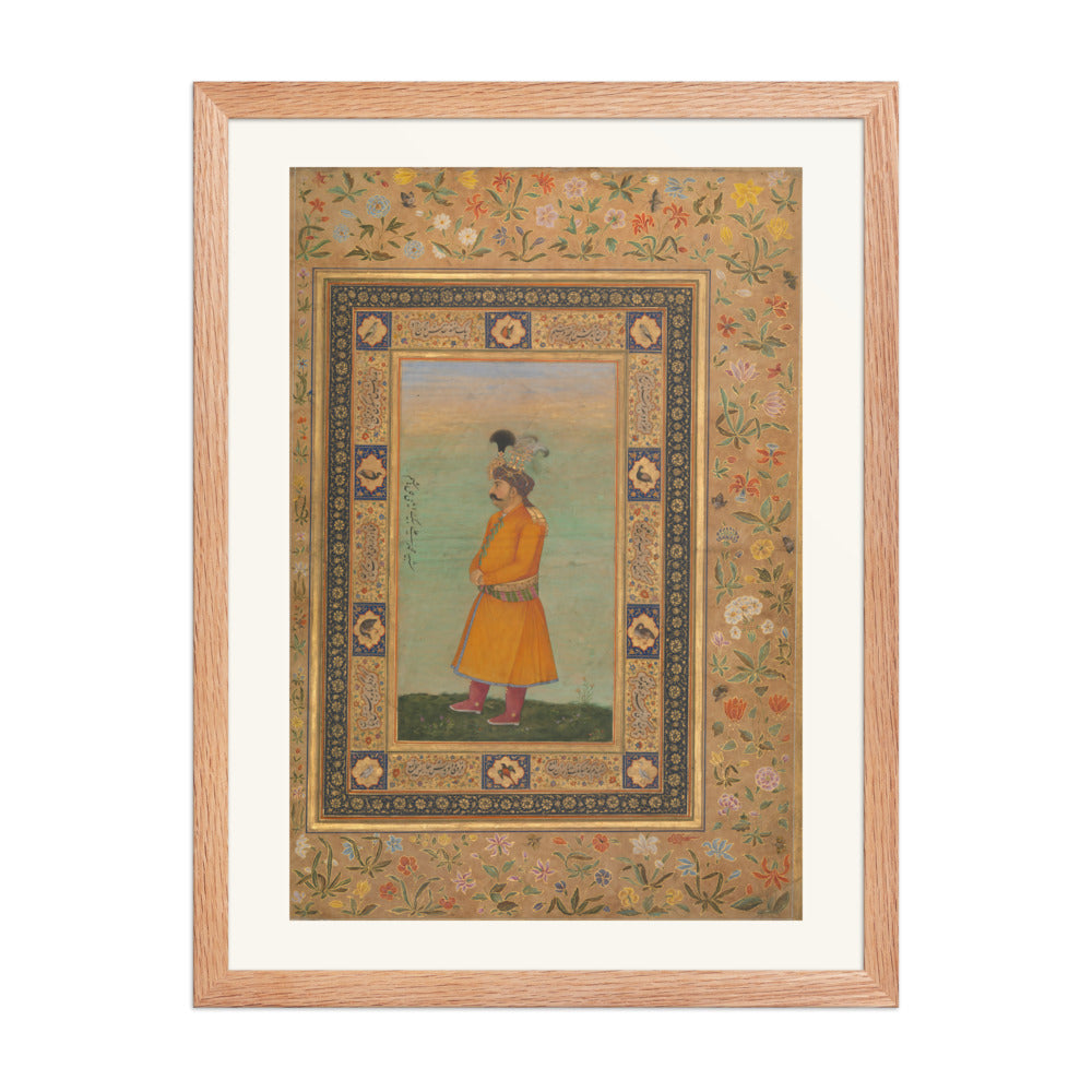 Portrait of Muhammad 'Ali Beg | Restored Mughal Wall Art — view 3