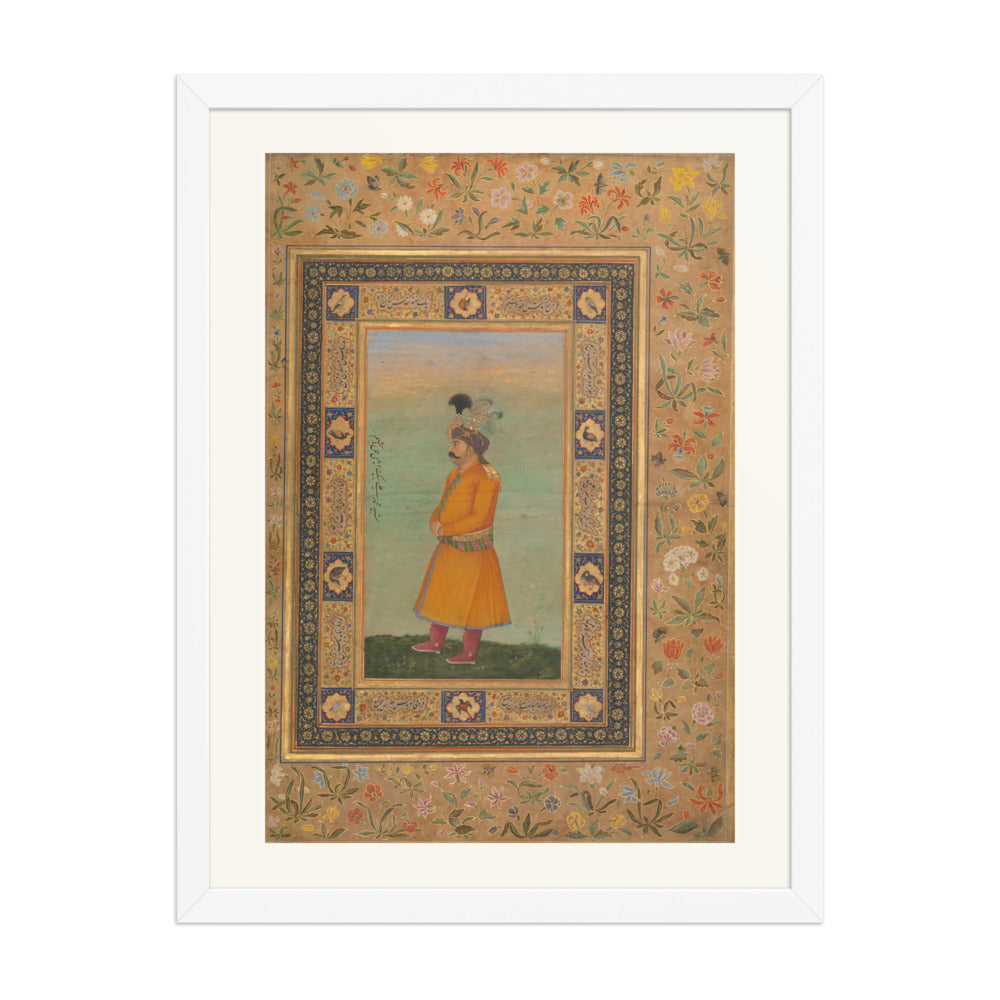 Portrait of Muhammad 'Ali Beg | Restored Mughal Wall Art — view 5