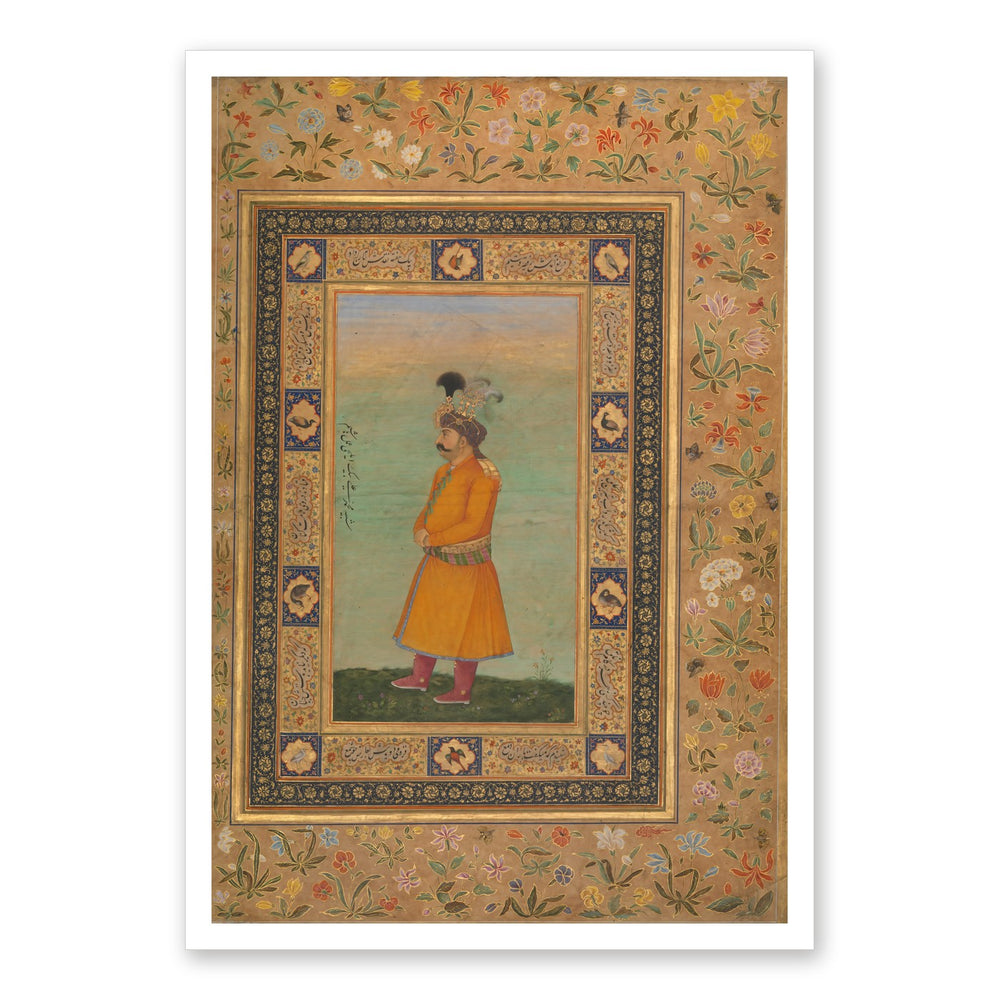 Portrait of Muhammad 'Ali Beg | Restored Mughal Wall Art — view 7