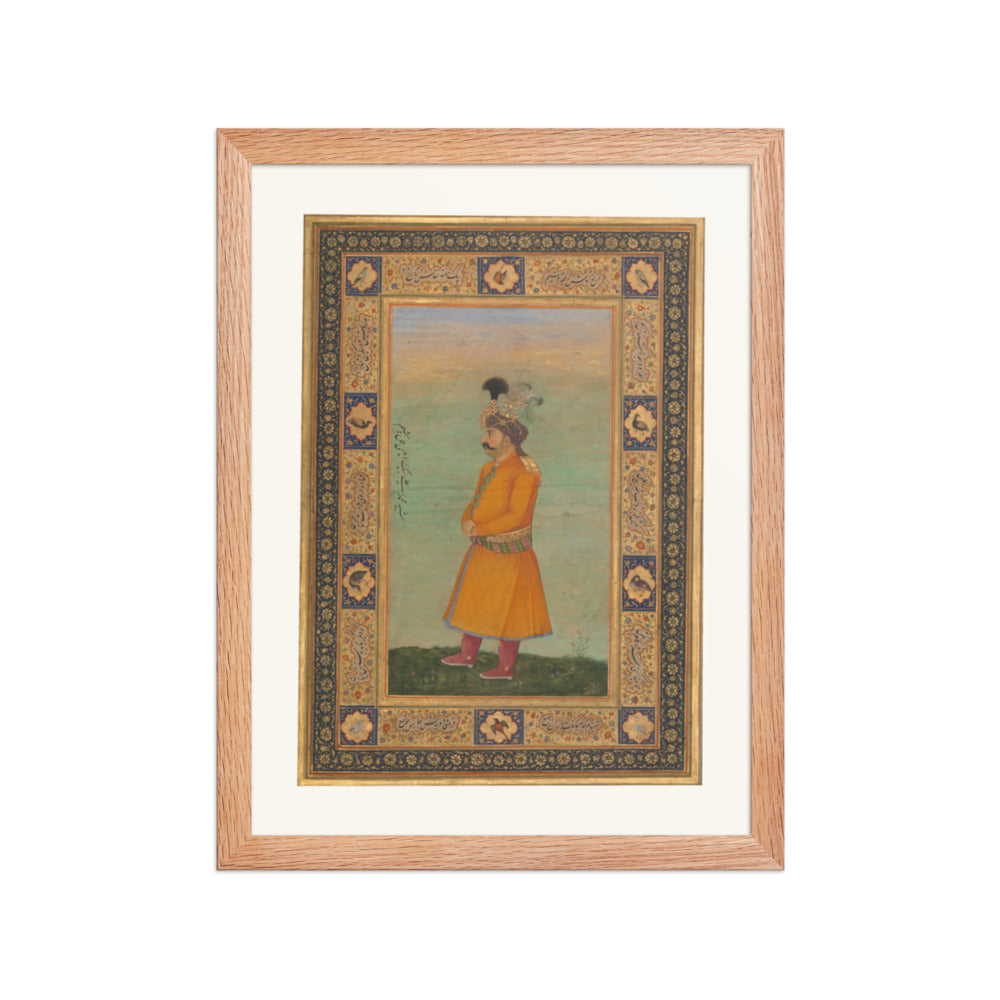 Portrait of Muhammad 'Ali Beg | Restored Mughal Wall Art — view 2