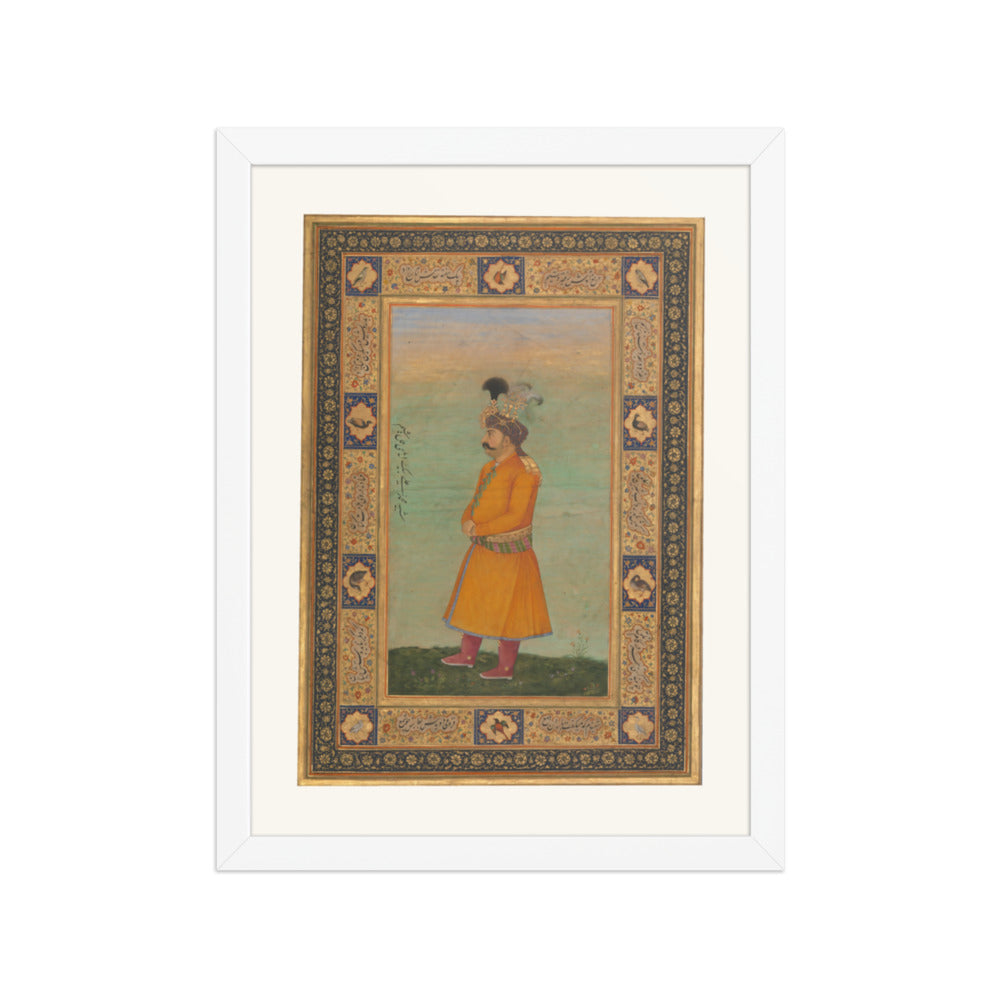 Portrait of Muhammad 'Ali Beg | Restored Mughal Wall Art — view 3
