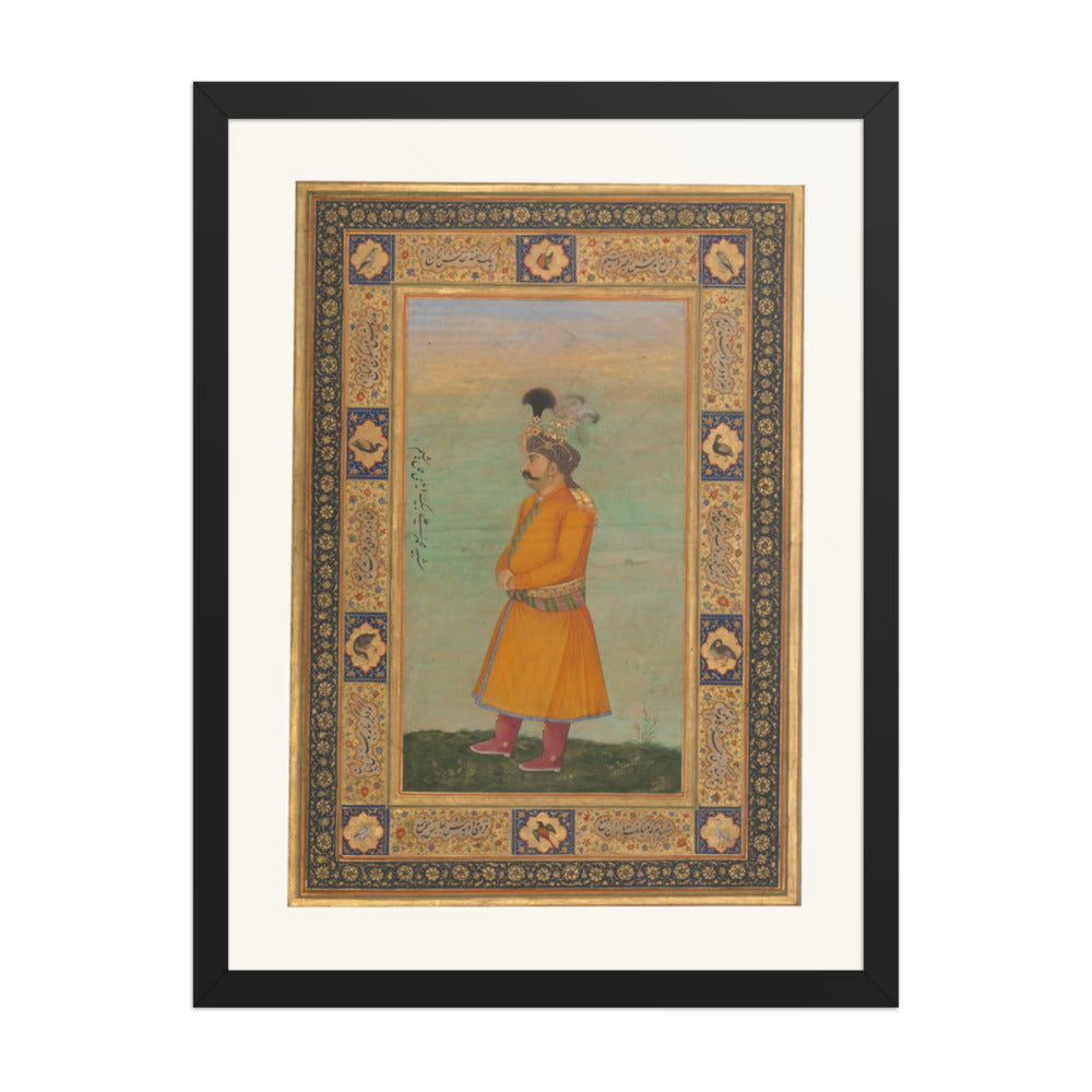 Portrait of Muhammad 'Ali Beg | Restored Mughal Wall Art — view 4
