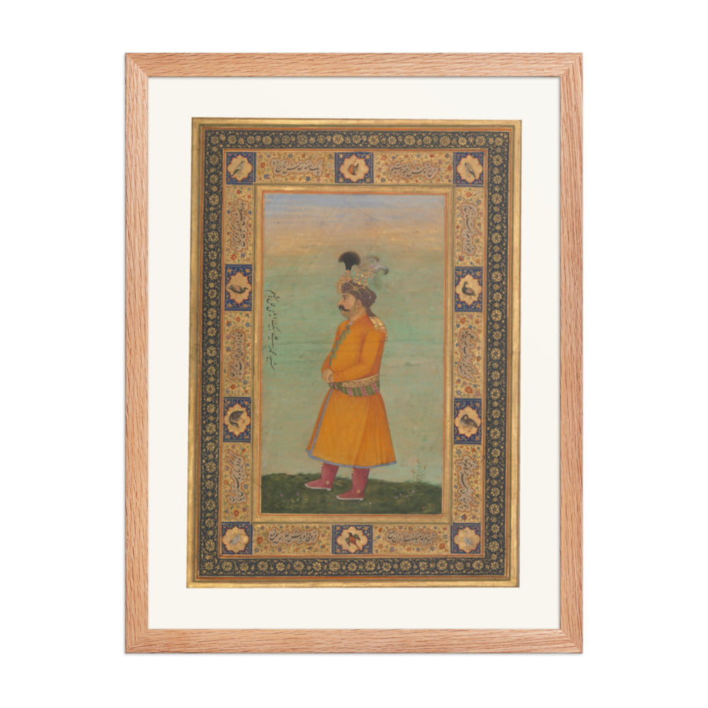 Portrait of Muhammad 'Ali Beg | Restored Mughal Wall Art — view 5