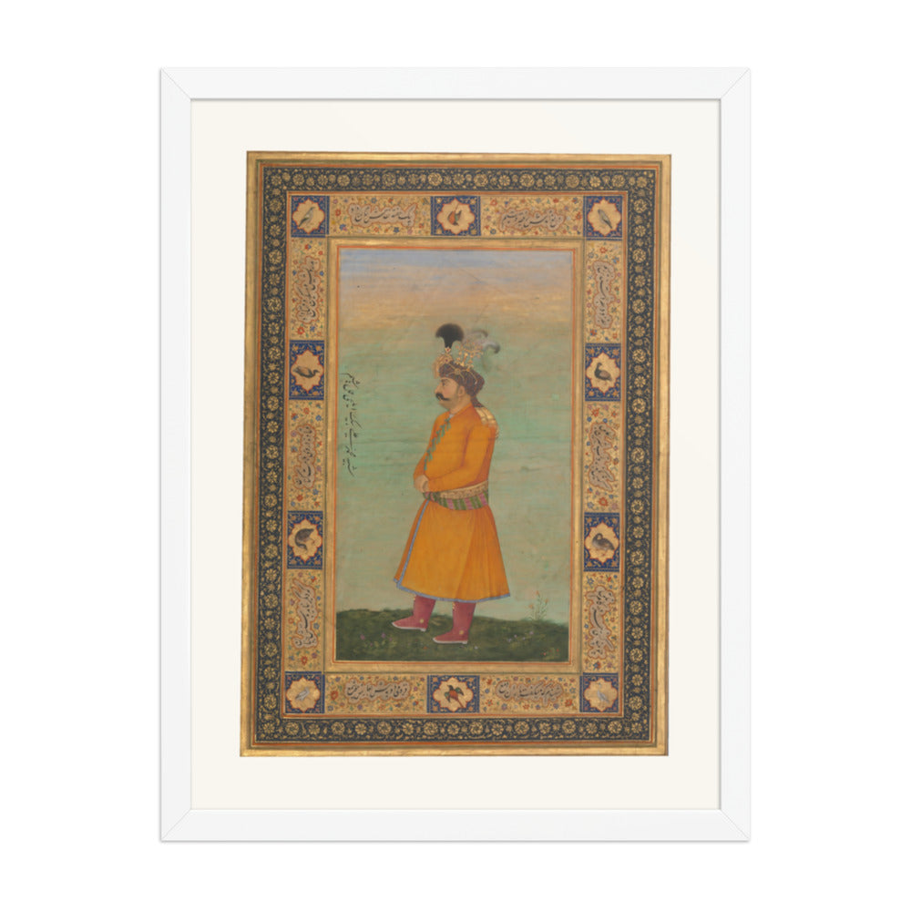 Portrait of Muhammad 'Ali Beg | Restored Mughal Wall Art — view 6