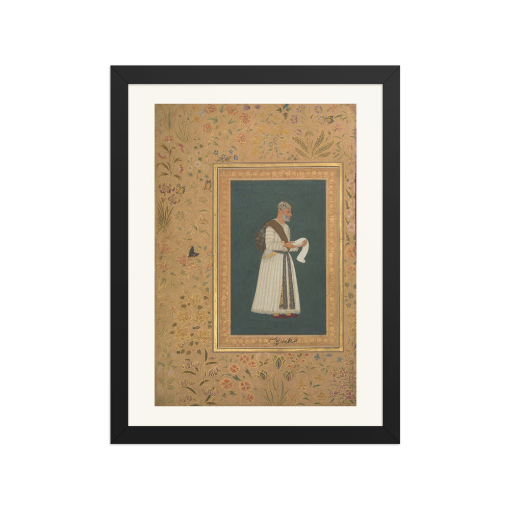 Portrait of Mulla Muhammad Khan Vali of Bijapur | Restored Mughal Wall Art — view 2