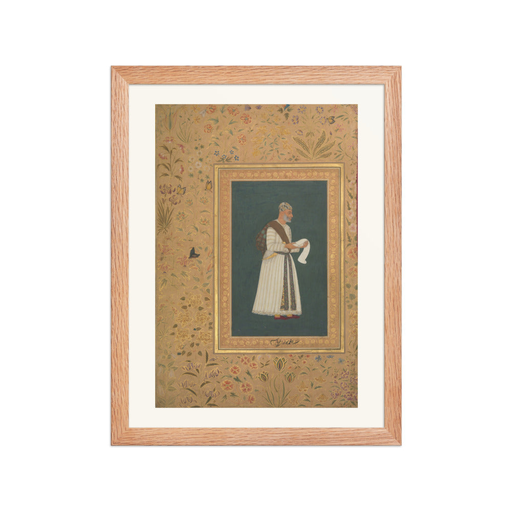 Portrait of Mulla Muhammad Khan Vali of Bijapur | Restored Mughal Wall Art — view 4