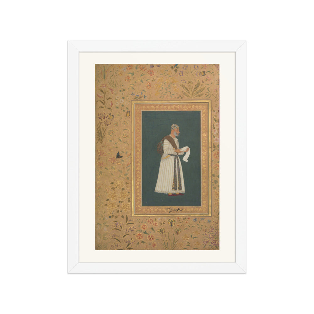 Portrait of Mulla Muhammad Khan Vali of Bijapur | Restored Mughal Wall Art — view 6