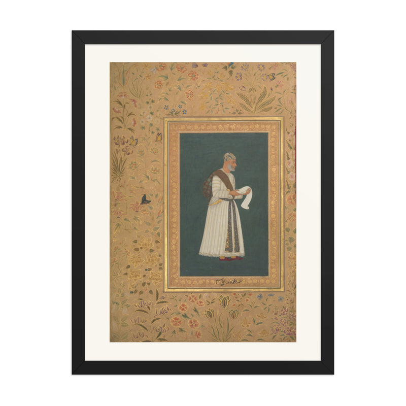Portrait of Mulla Muhammad Khan Vali of Bijapur | Restored Mughal Wall Art