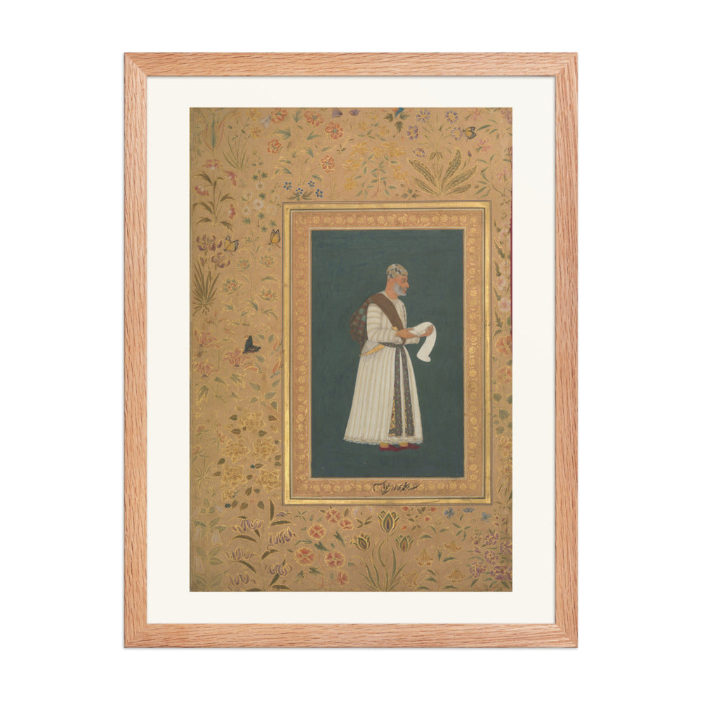 Portrait of Mulla Muhammad Khan Vali of Bijapur | Restored Mughal Wall Art — view 3