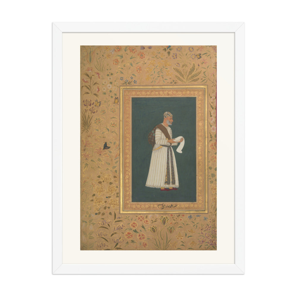 Portrait of Mulla Muhammad Khan Vali of Bijapur | Restored Mughal Wall Art — view 5