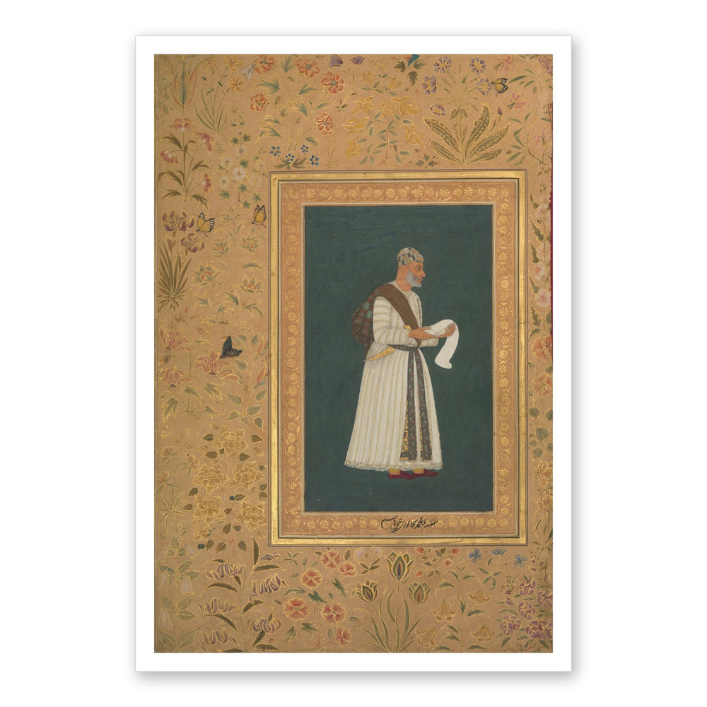 Portrait of Mulla Muhammad Khan Vali of Bijapur | Restored Mughal Wall Art — view 7