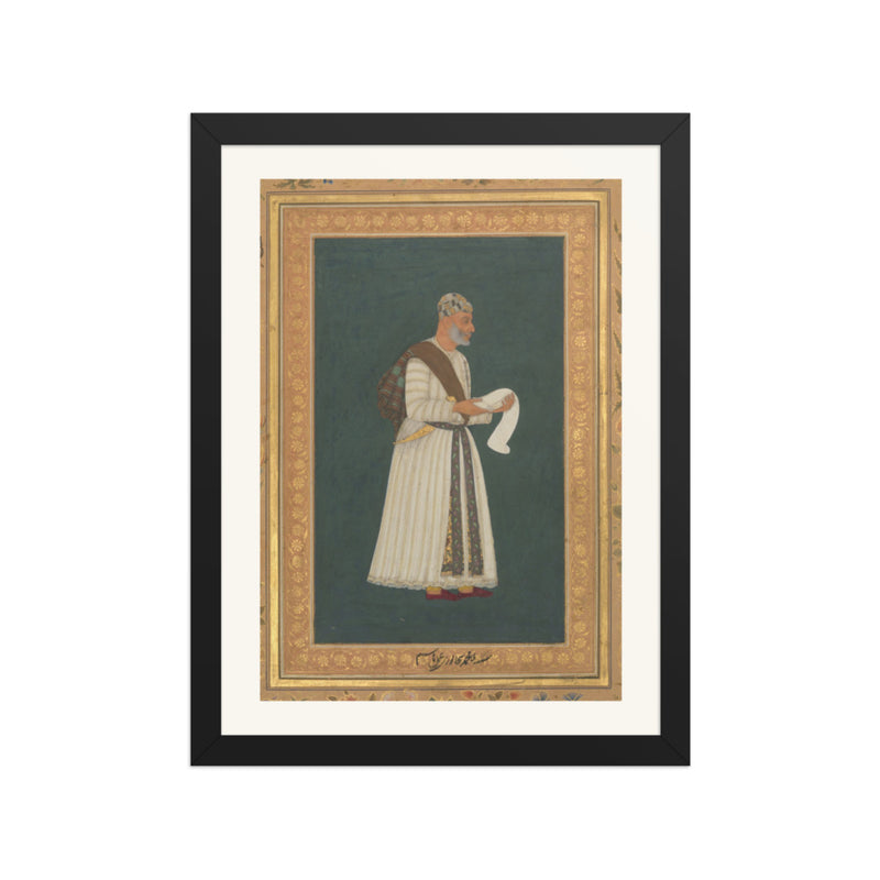 Portrait of Mulla Muhammad Khan Vali of Bijapur | Restored Mughal Wall Art